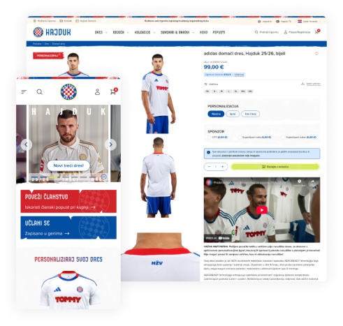 Digitalno osvježenje za Hajduk Web Shop