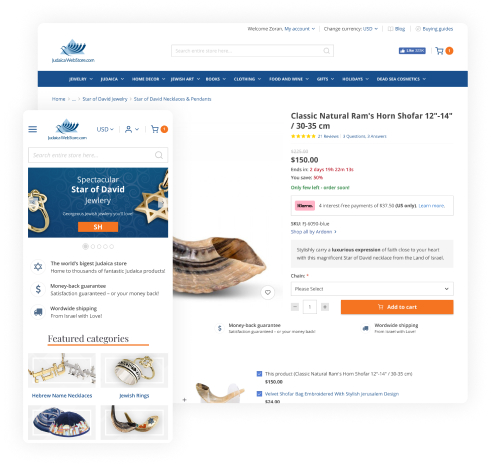 Podržavanje proširenja Judaica web trgovine kroz pametna rješenja